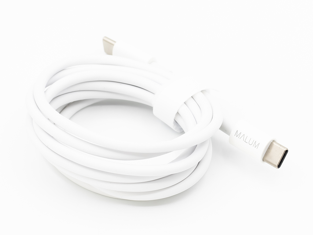 Textilní 1,5 m MALUM nabíjecí kabel USB-C na USB-C (100 W)